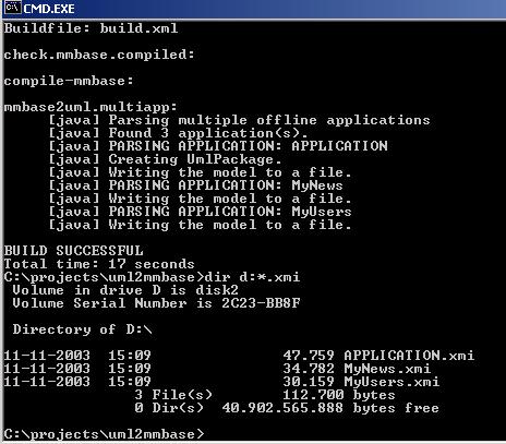 Running MMBase2UML